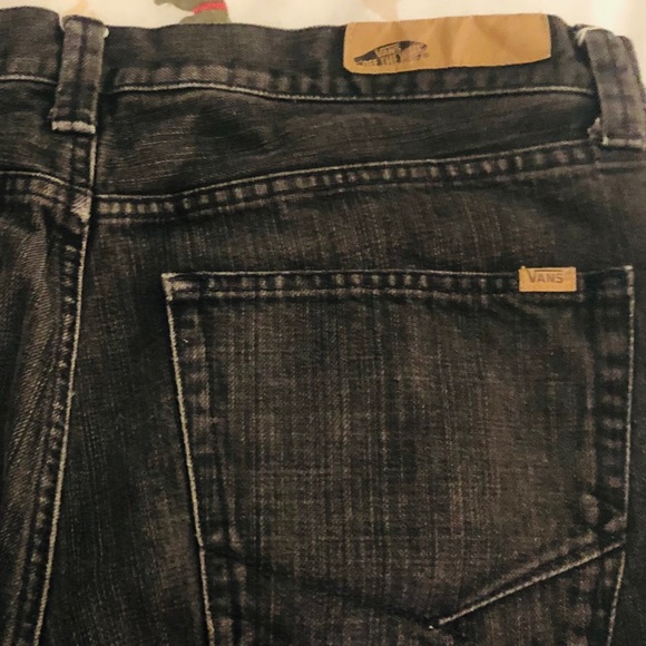 VINTAGE VANS Black Straight Leg Denim Jeans-34x34 - Picture 6 of 12